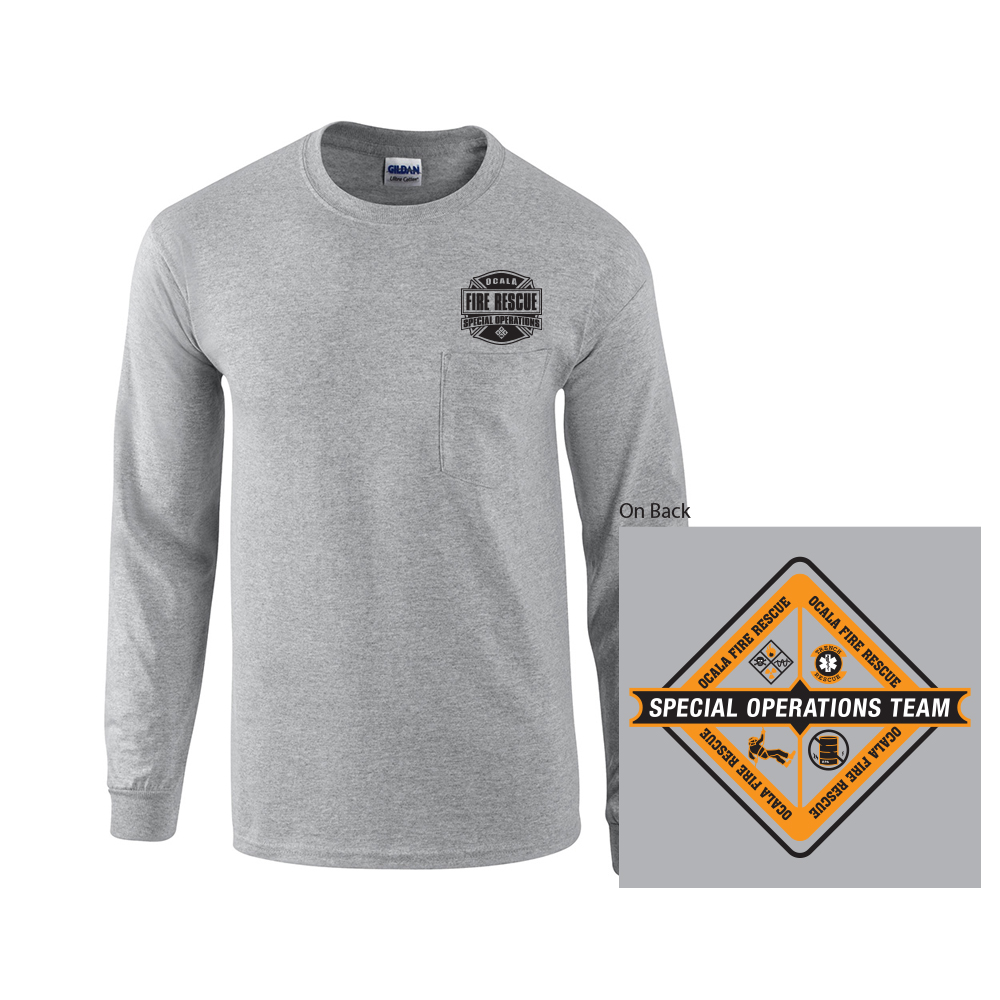 long sleeve navy tee